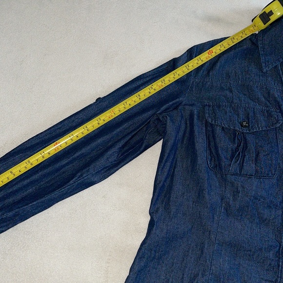 NY & Company Denim Button Down Shirt - Picture 2 of 7